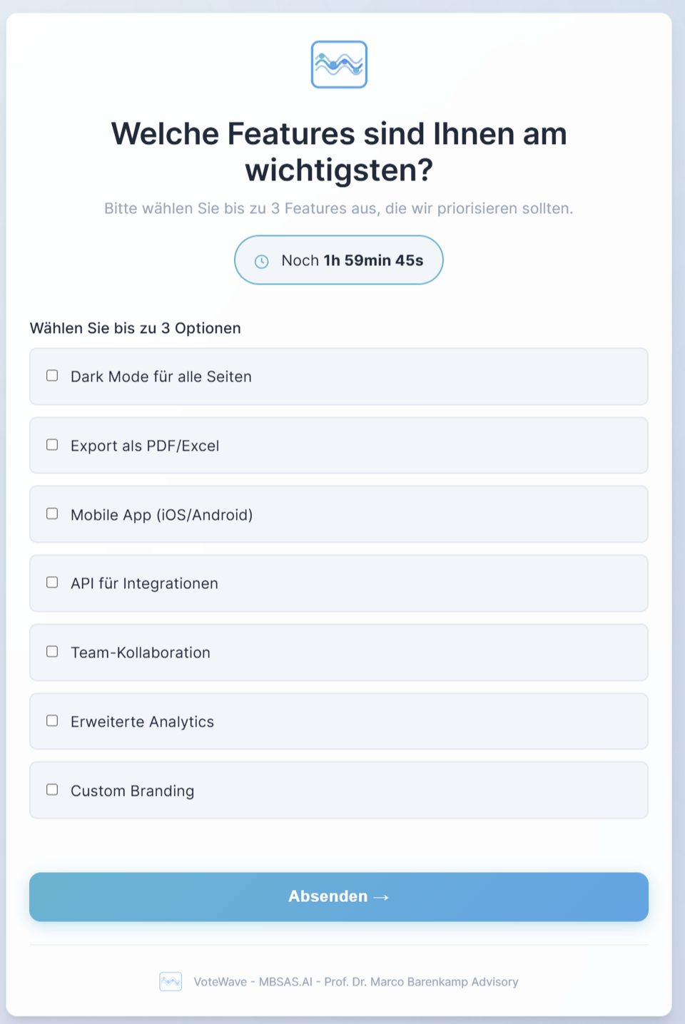 VoteWave Live-Abstimmung